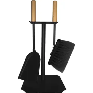 Kaminbesteck Schwarz 20 cm x 67,5 cm x 21,5 cm