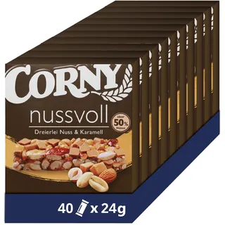 CORNY Nussvoll Dreierlei Nuss & Karamell 4ST 96G