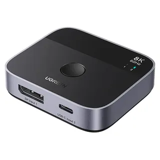 UGREEN Switch DisplayPort/USB-C auf USB-C - grau