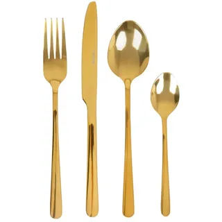 homla 24tlg. Edelstahl-Besteckset Lugano in Gold