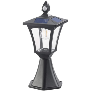 Royal Gardineer Gartenlampe: Solar-LED-Stand- & Wandlaterne, PIR-Sensor, Dämmerungssensor, 300 lm (Solar-LED-Standleuchte, LED-Leuchten mit Solar-Panels, Außenlampe mit Bewegungsmelder)