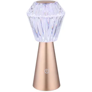 GLOBO Tischlampe RGB LED Kristall Champagner 2 St.