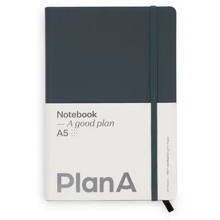 Thalia Notizbuch A5 Hardcover Grau Punktiert