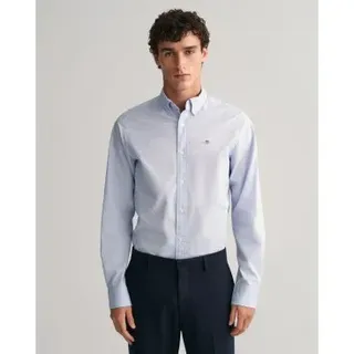 Gant für Herren. 3000300 Pinpoint Regular Fit Oxford Hemd blau (M), Lässig, Party, Baumwolle, Klassisch, Langarm, Nachhaltig