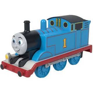 Fisher-Price Thomas und Seine Freunde Riesige pfeiffende Thomas Lok | Großer Spielzeugzug mit Staufach, Pfeifton durch Drücken auf den Schornstein, für Vorschulkinder, JRW12