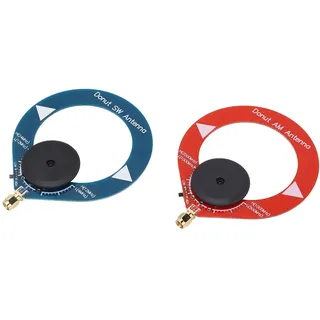 2 Stück Donut AM MW SW Antenne Anti-Interferenz Tragbare Mini-Loop-Antenne für Kurzwellen-Audio 2 Stück Donut AM