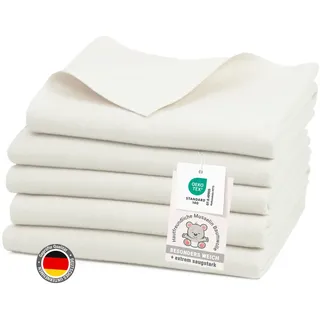 ZOLLNER Spucktücher,, Weiß, Textil, 80x80 cm, Oeko-Tex® Standard 100, Pflegen, Babypflege