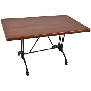 deluke Bistrotisch 120 x 80 x 66 cm Dunkelbraun