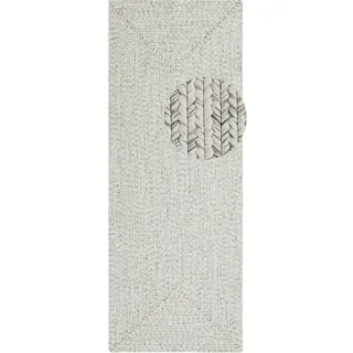 HANSE HOME Teppich HANSE HOME Trenzado grau (hellgrau, weiß), B:80cm H:10mm L:200cm, Polypropylen, Teppiche, Teppich, In- & Outdoor, Handmade-Look, Läufer, Wetterfest, Balkon, Wohnzimmer