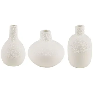 Räder Design Dekovase Mini-Perlenvasen 3er Set weiß