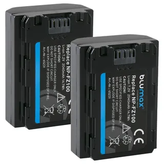 2X Blumax Akku kompatibel mit Sony NP-FZ100 |- 2040mAh -| für Alpha 9 II / A9 A9S / 7C 7R4 / FX30 // A7C A7 III - IV / A1 6600 / Ilce 6600 / Ilme FX30