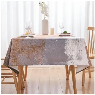 LuxusKollektion Tischdecke Tischdecke Modern Abwaschbar Braun 140x240 (1-tlg) bunt