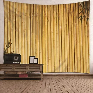 Sxakswol Wandteppich Groß Bambus Wandbehang Anlage Tapisserie 3D Wandtuch Bambus Wandteppiche Aesthetic für Wohnzimmer Schlafzimmer Wohnheim Wanddeko, 150x200 cm