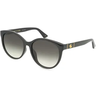 Gucci GG0636SK Damen-Sonnenbrille Vollrand Cat Eye Kunststoff-Gestell, schwarz