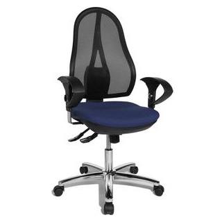 Topstar Bürostuhl Open Point SY Deluxe, OP290U G26, blau / schwarz, Stoff / Netz, belastbar bis 110 kg