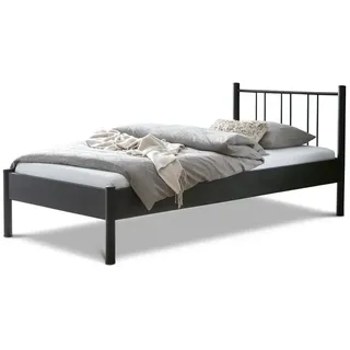 BedBox Metallbett Metallbett Moon, beliebt schwarz 140 cm x 200 cm