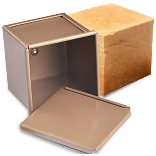 CANDeal 2 Stücke Brotbackform mit Deckel Toastbrot Backform Brotbackformen Toastbrotform Antihaft Brotform Kastenform mit Belüftungslöchern 10cm x 10cm x 10cm (Wohnung)