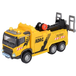 Majorette - ADAC Abschleppwagen (20cm) - großer Volvo Spielzeug-LKW mit Kran, Seilwinde, Abschleppgabel, Licht & Sound, Spielzeugauto für Kinder ab 3 Jahre