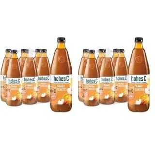 hohes C Mildes Frühstück (6 x 1l), 100% Saft, Orange, Ananas, Apfel, Acerola, Vitamin C, ohne Zuckerzusatz, weniger Säure, vegan, mit recyceltem PET (Packung mit 2)