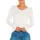 Stitch V-n Langarm-polo Ecru S