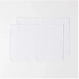 Homescapes TISCHSET weiß im 2er-Set 33/50 cm, 100% Baumwolle