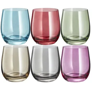 LEONARDO Gläser klein, 6er-Set  Sora , mehrfarbig , Glas , Maße (cm): B: 26,7 H: 10,3 T: 17,8
