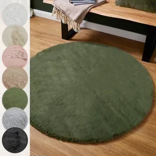 LUXOR LIVING Novara Fellteppich Ø 80 cm Grün