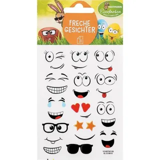 heitmann-eierfarben Sticker Freche Gesichter Bunt