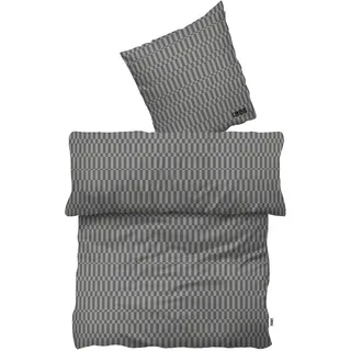 biberna LINE Satin Grau 135 x 200 cm + 80 x 80 cm