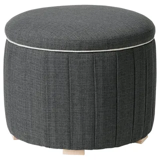 IKEA ÅTERLÖGA Pouf mit Stauraum/Kilanda dunkelgrau mit Stauraum/Kilanda dunkelgrau