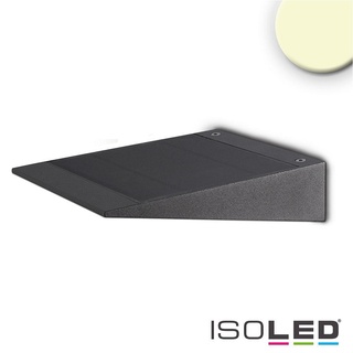 ISOLED LED Solar-Wandleuchte mit HF-Bewegungs- u. Helligkeitssensor, 2W, IP54, warmweiß ISO-114542