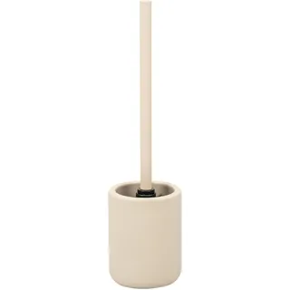 eluno WC-Garnitur Cerano mit Soft-Touch Oberfläche, freistehende WC-Bürste inkl. 1x schwarzer Ersatzbürstenkopf, Moderne Toilettenbürste für Badezimmer und Gäste-WC, aus Keramik (Beige)