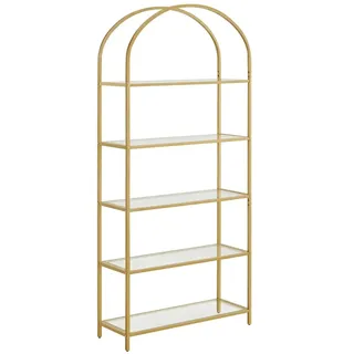VASAGLE Bücherregal 83 x 30,2 x 183,5 cm Gold