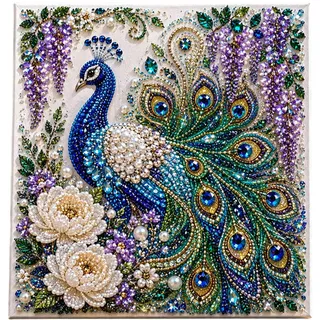 Luliouy Animal Pearl Art DIY Craft Kit, 5D Diamond Painting for Adults Beginner, Handmade Pearl Beads Diamond Dots Painting Gem Sparkling Horse Home Wall Decoration, Home Room Decoration(E)