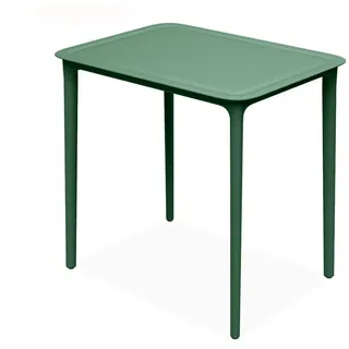 KONSIMO® Gartentisch GALIO Rechteckig Balkontisch, 100% recycelbar, hergestellt in der EU, Outdoor-Möbel, Allwettertauglich, Terrassentisch, modernes Design grün 77,5 cm x 74,5 cm x 57,5 cm