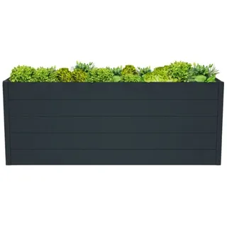 Mega-Holz Hochbeet Gemüsebeet Metall Premium 185 x 95 x 75 cm Anthrazit