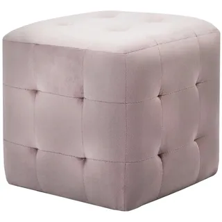 vidaXL Pouf 2 Stk. Rosa 30x30x30 cm Samtstoff