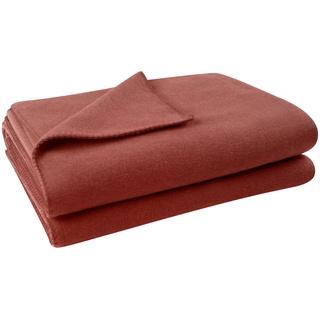 Zoeppritz Decke in der Farbe: Rot, aus 65% Polyester, 35% Viscose hergestellt, Größe: 160x200 cm, 103291-851-160x200