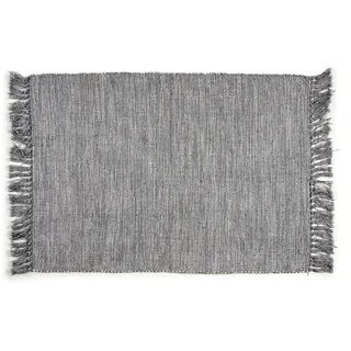 Flickenteppich grau blau, Fleckerlteppich Läufer Flur, Baumwollteppich waschbar, Grösse: 80x120 cm, Teppich Wohnzimmer, Küchenteppich, Balkon Teppich Läufer, Carpet, Kleiner Teppich Kurzflor