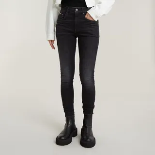 G-Star 3301 High Waist Skinny Jeans Worn In Coal 25 30