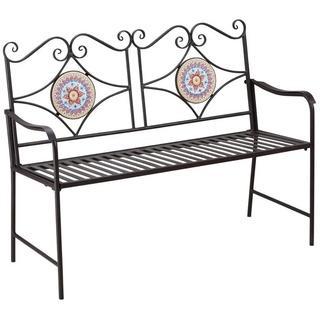 Outsunny Bank »Vintage-Design, wetterbeständig, mit Mosaiksteinen« (Set, 1-St., Gartenbank), 2-Sitzer braun