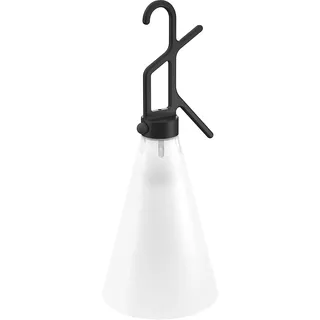 Flos Mayday Outdoor Allzweckleuchte aus Polypropylen in der Farbe Schwarz mit Haken-Griff, Maße: 53,4cm x 22,2cm, F038AAAA0ZZ