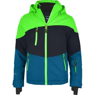 Bergson Skijacke VOLKER neo (maxi) Kinder Skijacke, extra weit für extra viel Spaß im Schnee!, Normalgrö blau|bunt 152
