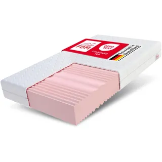 FDM Matratze 120x200 cm Härtegrad H3 H4 Höhe 24 cm Kaltschaummatratze Doppelseitige Rollmatratze HR-Schaum 7 Komfortzonen mit Hypoallergenem Waschbarem Jersey Bezug Oeko-Tex Verdura MAX Plus