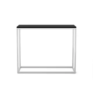 Bettso Konsolentisch, Schwarz, Chrom, Holzwerkstoff, Metall, 100x80x25 cm, Wohnzimmer, Wohnzimmertische, Konsolentische