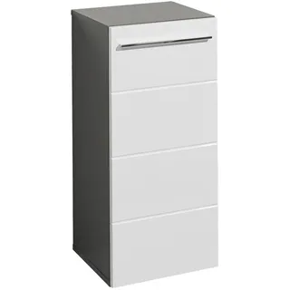 Stella Trading Unterschrank 34 x 72 x 30 cm Anthrazit/Weiß Hochglanz