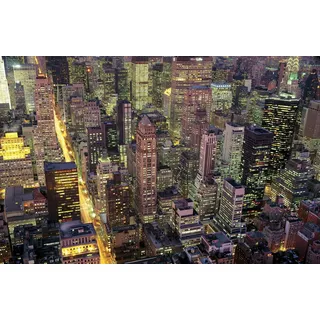 Papermoon Fototapete NEW YORK-BRODWAY MANHATTAN SKYLINE TIMES SQUARE bunt 3 m x 2,23 m