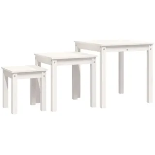 vidaXL Satztische Weiß Kiefer 3 x 0 cm