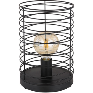 Tischlampe dimmbar mit Fernbedienung Nachttischlampe LED Tischleuchte Käfig Design schwarz Wohnzimmerlampe, RGB Farbwechsel, Metall, 8,5W 806 lm warmweiß, DxH 20 x 30 cm