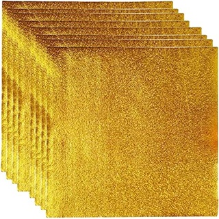 Folie Papier Wrapper Aluminium Foil Papier für Schokolade Backen Party Süßigkeit Golden 100 Stücke(15cm)